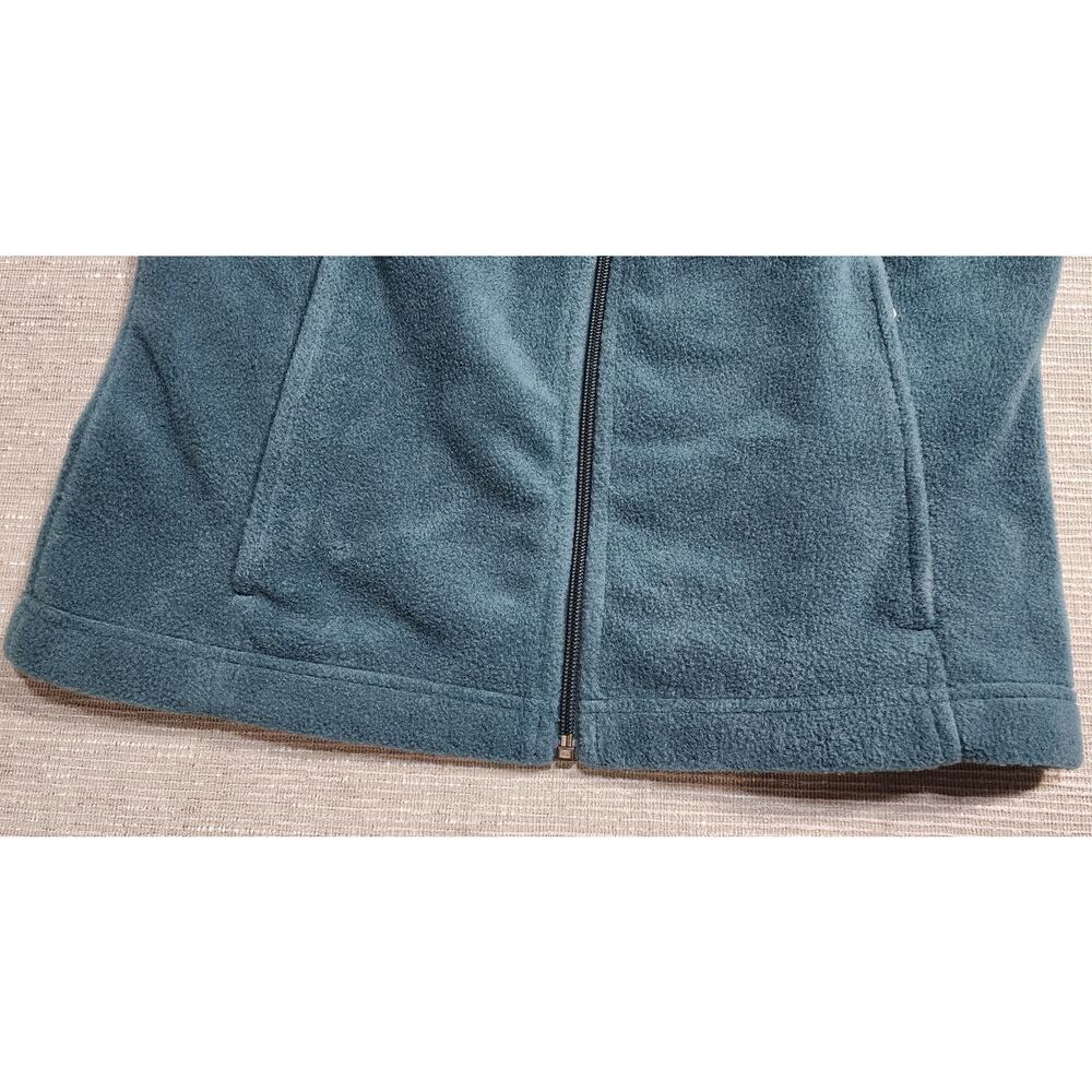 Columbia Womens Fleece Vest Teal Zip Front Size M - Picture 4 of 12